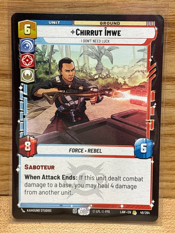 Chirrut Imwe: I Don't Need Luck