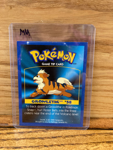 Growlithe Game Tip Card