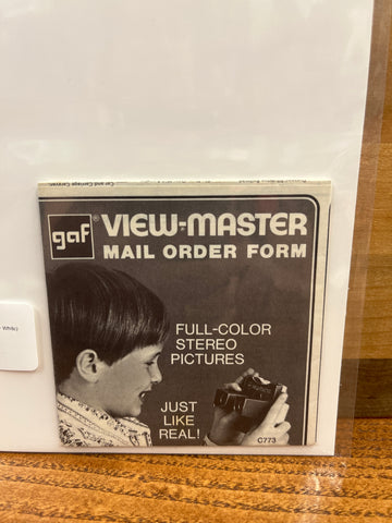 GAF Viewmaster Mail order Form(Blue + White)