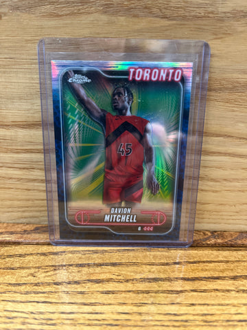 Davion Mitchell(2025) Topps Chrome #128 Blue Refractor