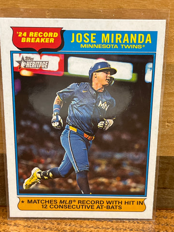 Jose Miranda(2025) Topps Heritage #4