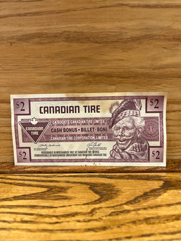 Canadian Tire Money: Two Dollar $2 2007