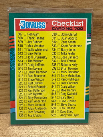 Checklist(1990) Donruss #700