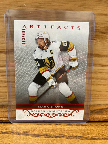 Mark Stone 003/499(2021/22) UD Artifacts #114 Ruby