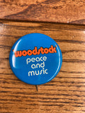 Woodstock "Peace and Music" Pinback Button