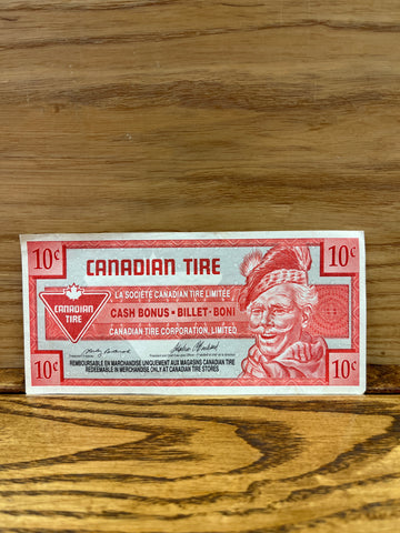 Canadian Tire Money: 10c 1992