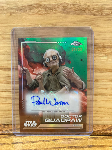 Doctor Quadpaw Autograph Card 04/99(Paul Warren)