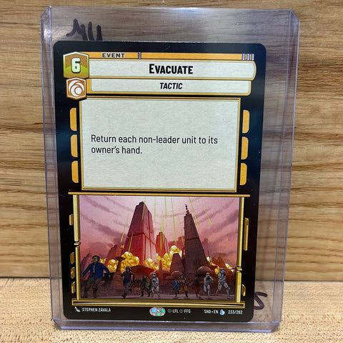 Evacuate