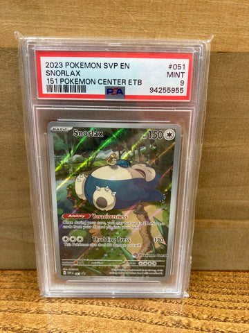 Snorlax(Pokemon Center Promo) PSA 9- Mint