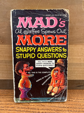 Mad's All Jaffee Spews out More Snappy Answers to Stupid Questions
