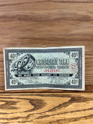 Canadian Tire Money: 40c British American Bank Note Company Limited