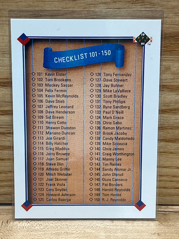 Checklist (1991) Upper Deck #200