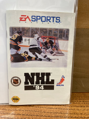 NHL 94 Manual(Sega Genesis)