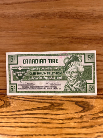 Canadian Tire Money: 5c 2012