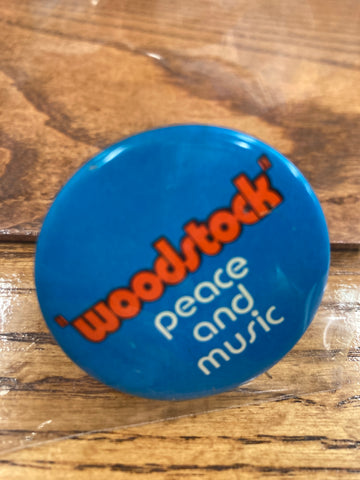 Woodstock "Peace and Music" Pinback Button