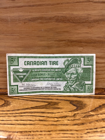 Canadian Tire Money: 5c 2011