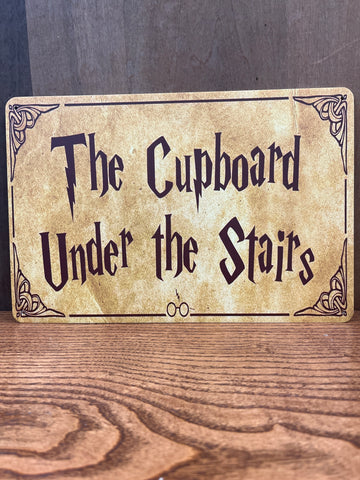 Cupboard Under the Stairs Sign