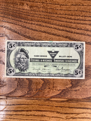 Canadian Tire Voucher 5c (1989)