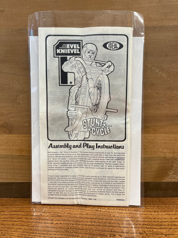 Evel Knievel Stunt Cycle Instruction Sheet Ideal Canada
