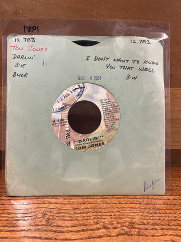 I Don't Know You That Well/Darlin: Tom Jones