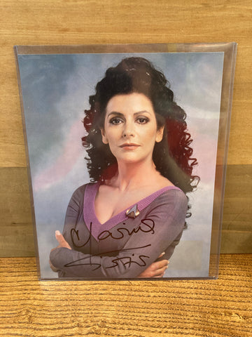 Star Trek TNG 8x10 Signed By Marina Sirtis
