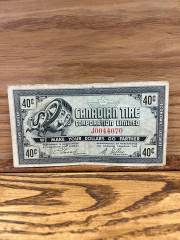 Canadian Tire Money: 40c British American Bank Note Company Limited