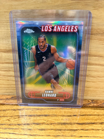 Kawhi Leonard(2025) Topps Chrome #120 Blue Refractor