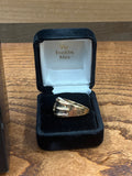 Ring: Sterling Silver, 14kt Gold Eagle over Onyx