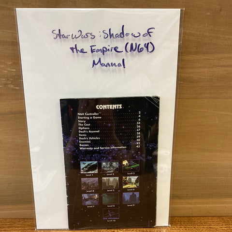 Star Wars: Shadows of the Empire(Manual Only)