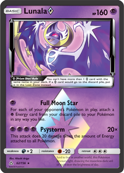 Lunala Prism Star: Ultra Prism 62/156