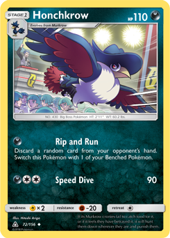 Honchkrow: Ultra Prism 72/156
