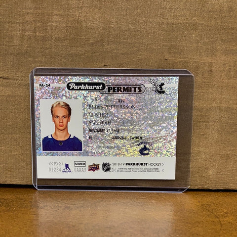 Elias Pettersson: Vancouver Canucks(2018-19) #PA-24 Permits