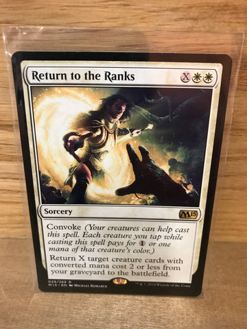 Return to the Ranks