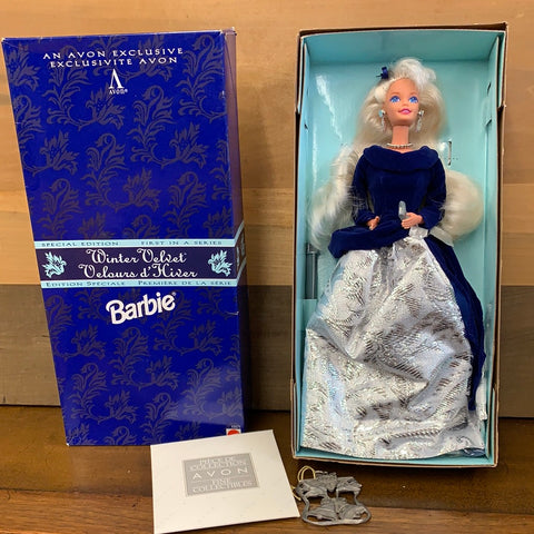 Winter Velvet Barbie w/Ornament