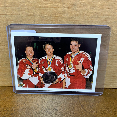Canada's Captains: Kris Draper, Steven Rice, Eric Lindros(1990 World Juniors)