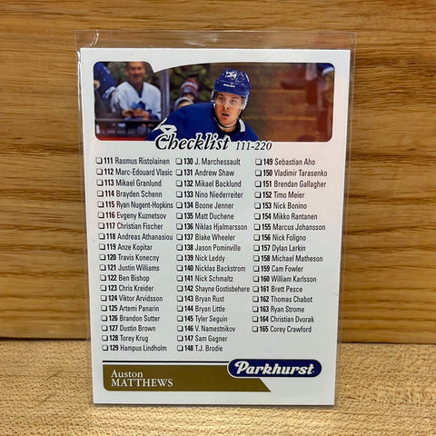 Checklist(Auston Matthews)2018-19 Parkhurst Hockey #220