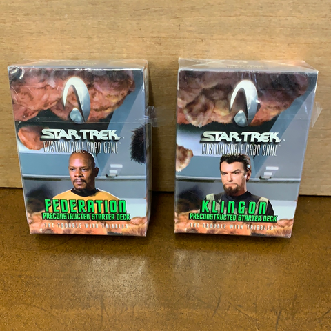 Star Trek CCG Federation and Klingon Starter Deck(Sold as Set)