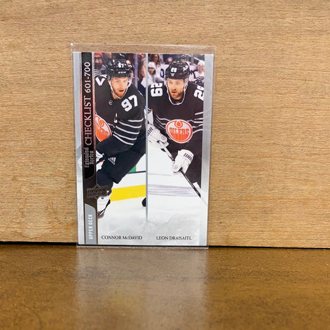 Checklist #601-700: McDavid/Draisaitl(2020-21) #700 EXT Series