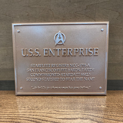 USS Enterprise NCC-1701-A Dedication Plaque