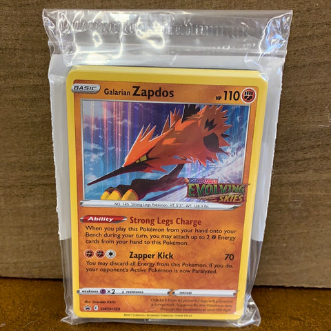 Evolving Skies Prerelease Sealed Pack: Galarian Zapdos