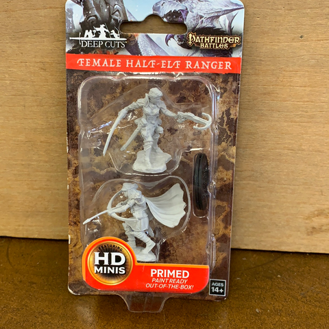 Deep Cuts Unpainted Miniatures; Female Half-Elf Ranger