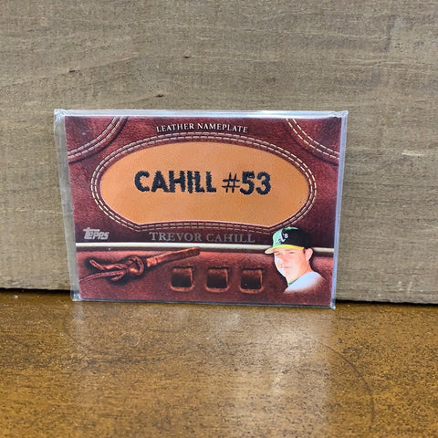 Trevor Cahill: Oakland Athletics(2011) Leather Nameplate MGL-TC