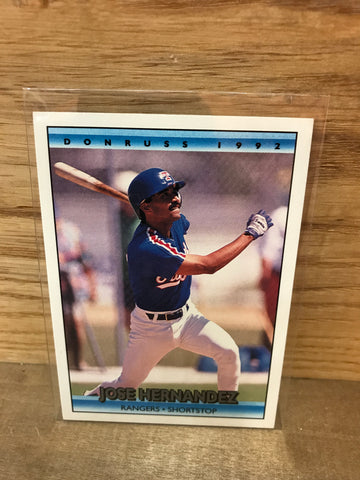 Jose Hernandez(Texas Rangers) 1992 Donruss #530