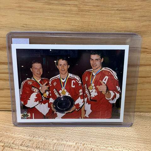 Canada's Captains: Kris Draper, Steven Rice, Eric Lindros(1990 World Juniors)