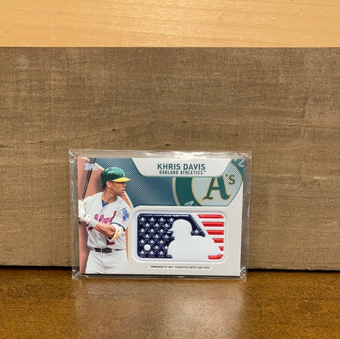 Khris Davis: Oakland Athletics(2017) Silhouetted Batter Logo Patch: Independence Day IDML-KD