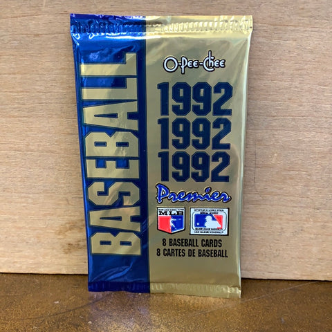 O-Pee-Chee 1992 Premier Baseball 8 Card Pack(Sealed)