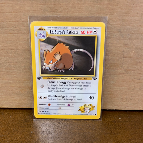 Lt. Surge's Raticate(1st Edition)