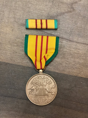 Vietnam War Service Medal W/ Ribbon Bar
