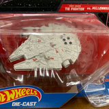 First Order Tie Fighter Vs Millennium Falcon