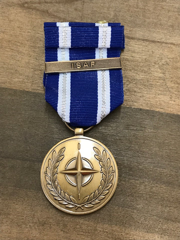 NATO Medal w/Ribbon Bar & ISAF Bar